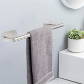 Towel Bar, Bath Towel Bar Rack SS304 Stainless Steel Wall Mount Bathroom Hardware Accessory Kit No Drilling for Kitchen Washroom